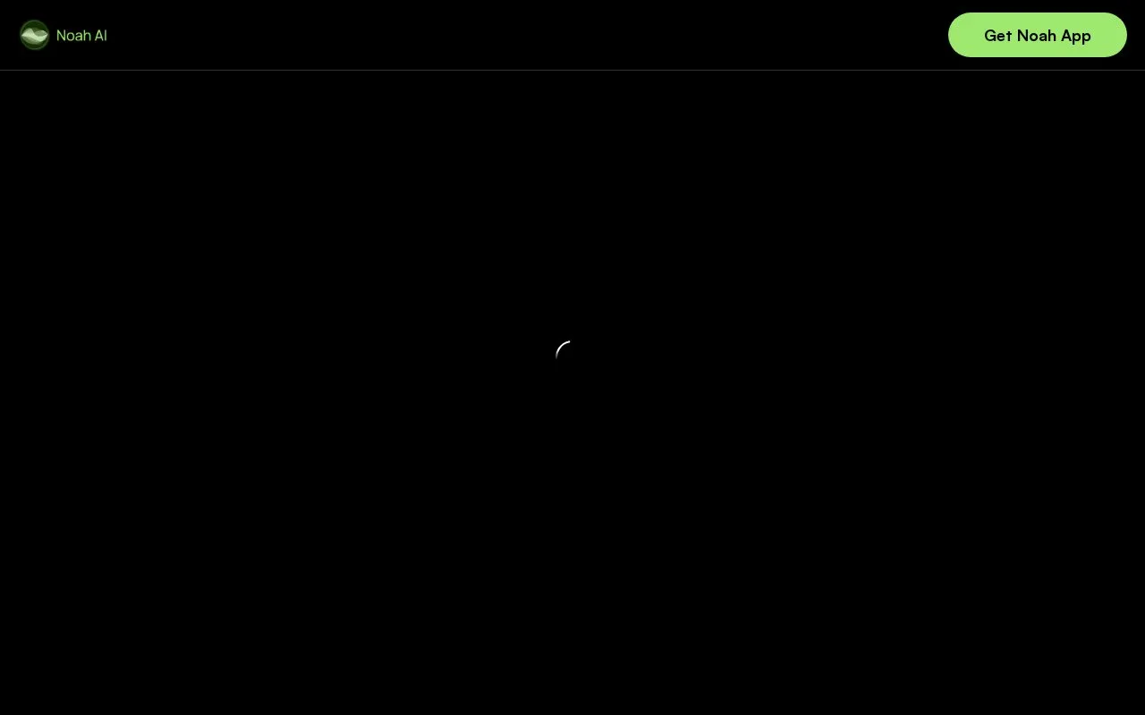 Noah AI homepage screenshot