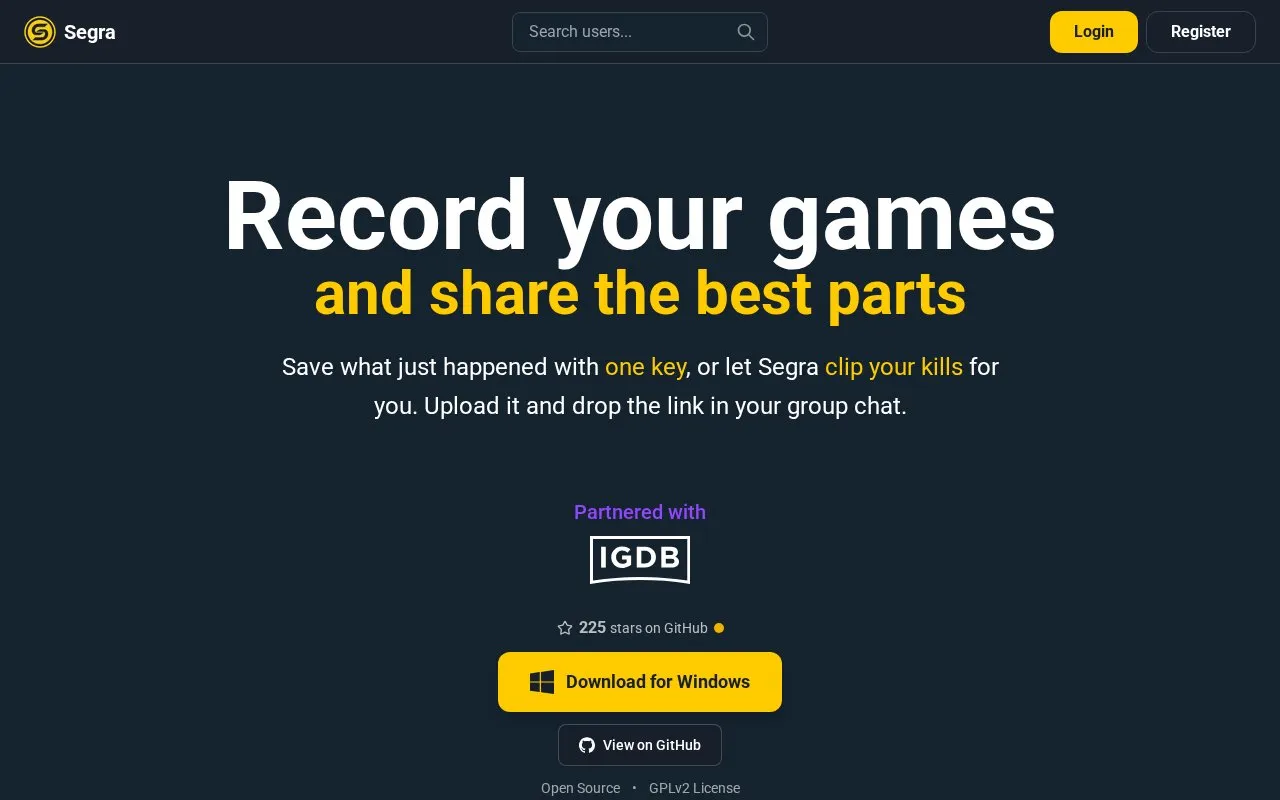 Segra homepage screenshot