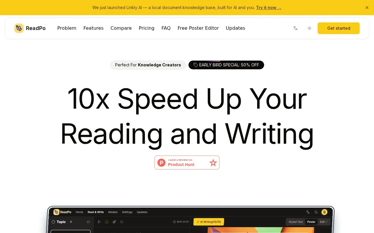 ReadPo homepage screenshot