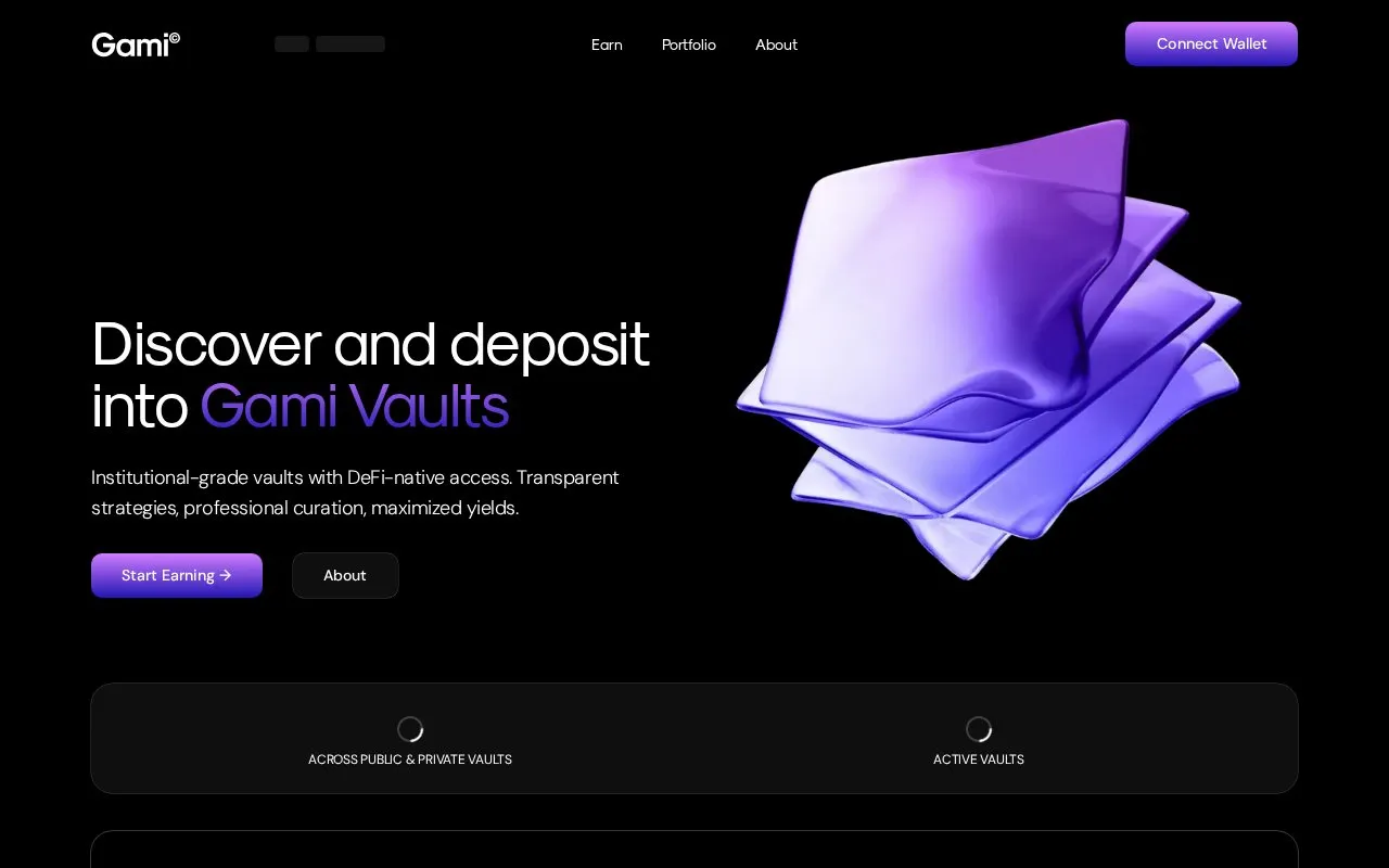 Gami Labs homepage screenshot