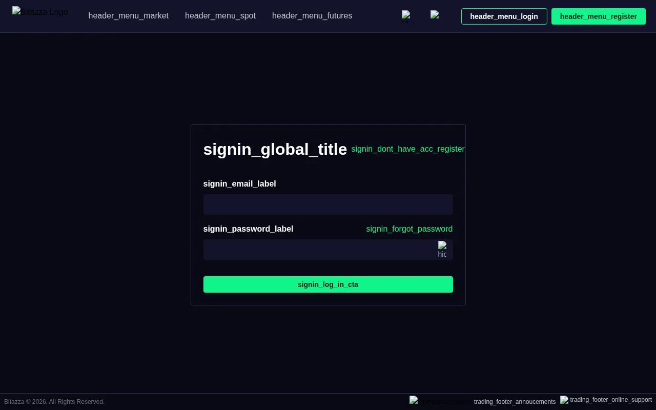 Bitazza homepage screenshot
