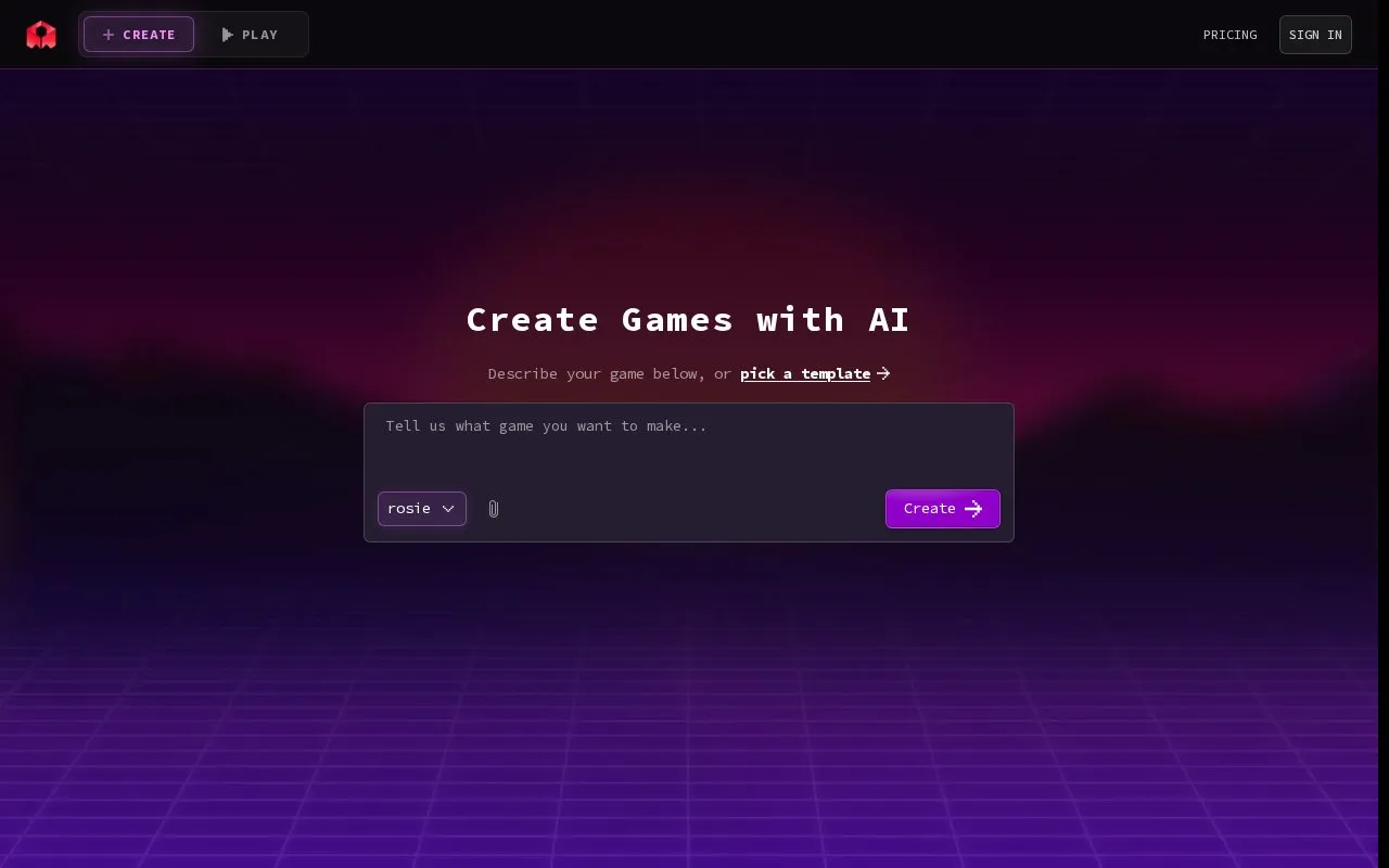 Rosebud AI homepage screenshot