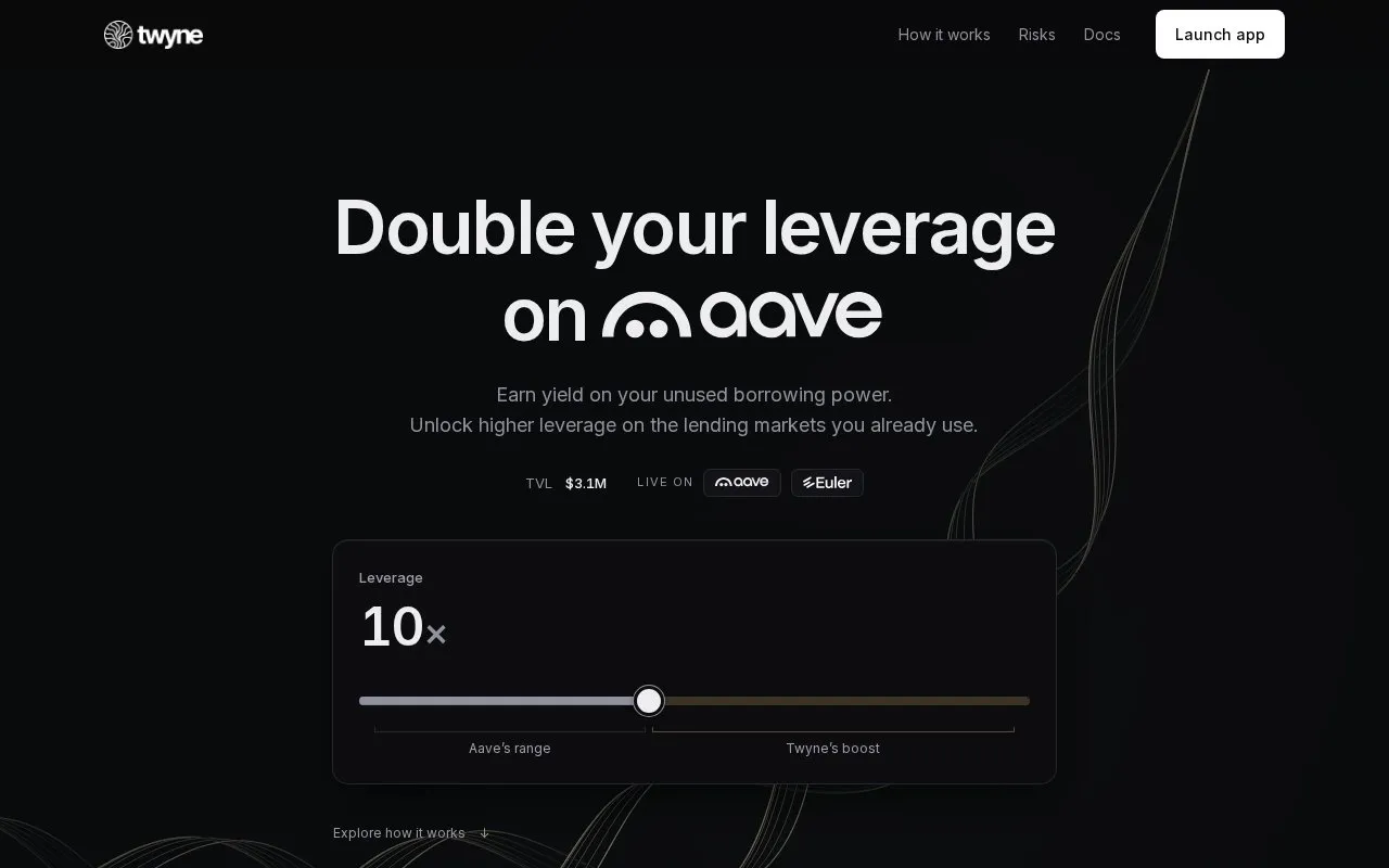 Twyne homepage screenshot