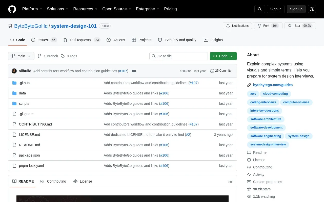 System Design 101 homepage screenshot