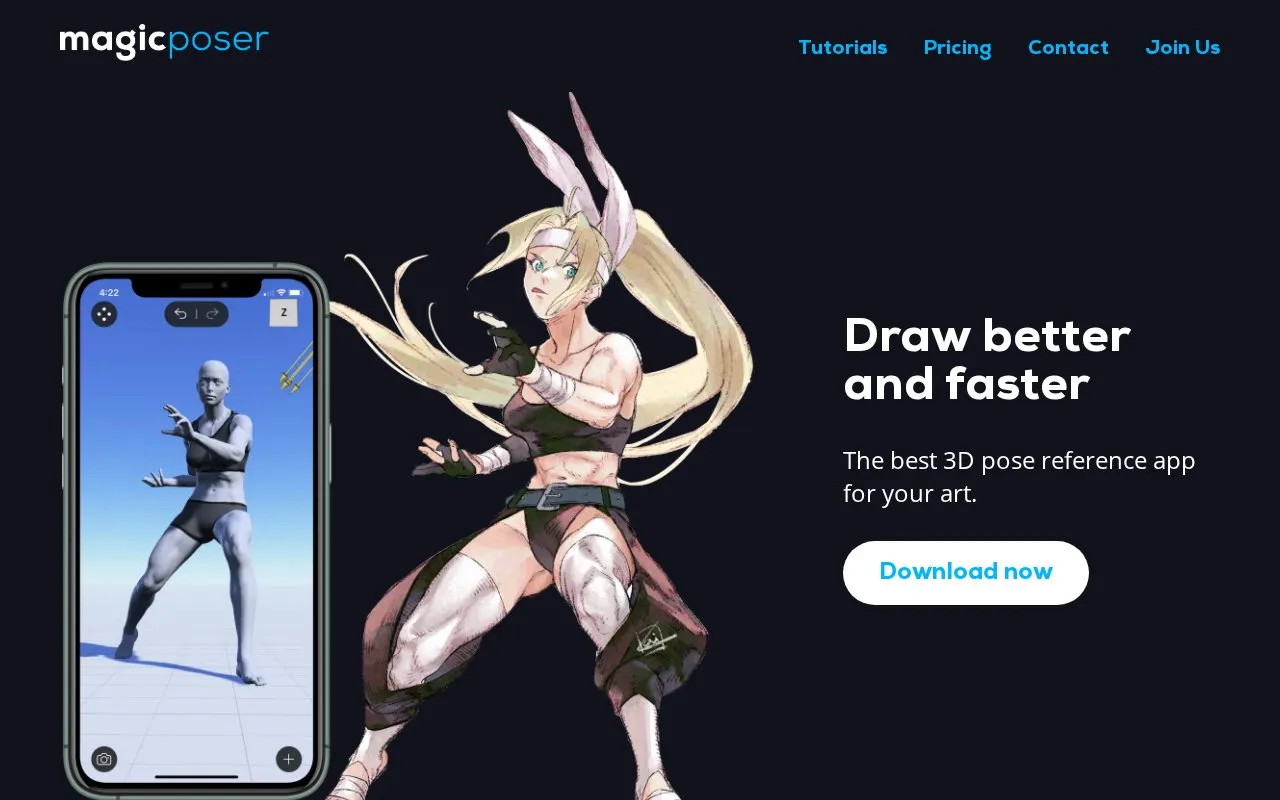 Magic Poser homepage screenshot