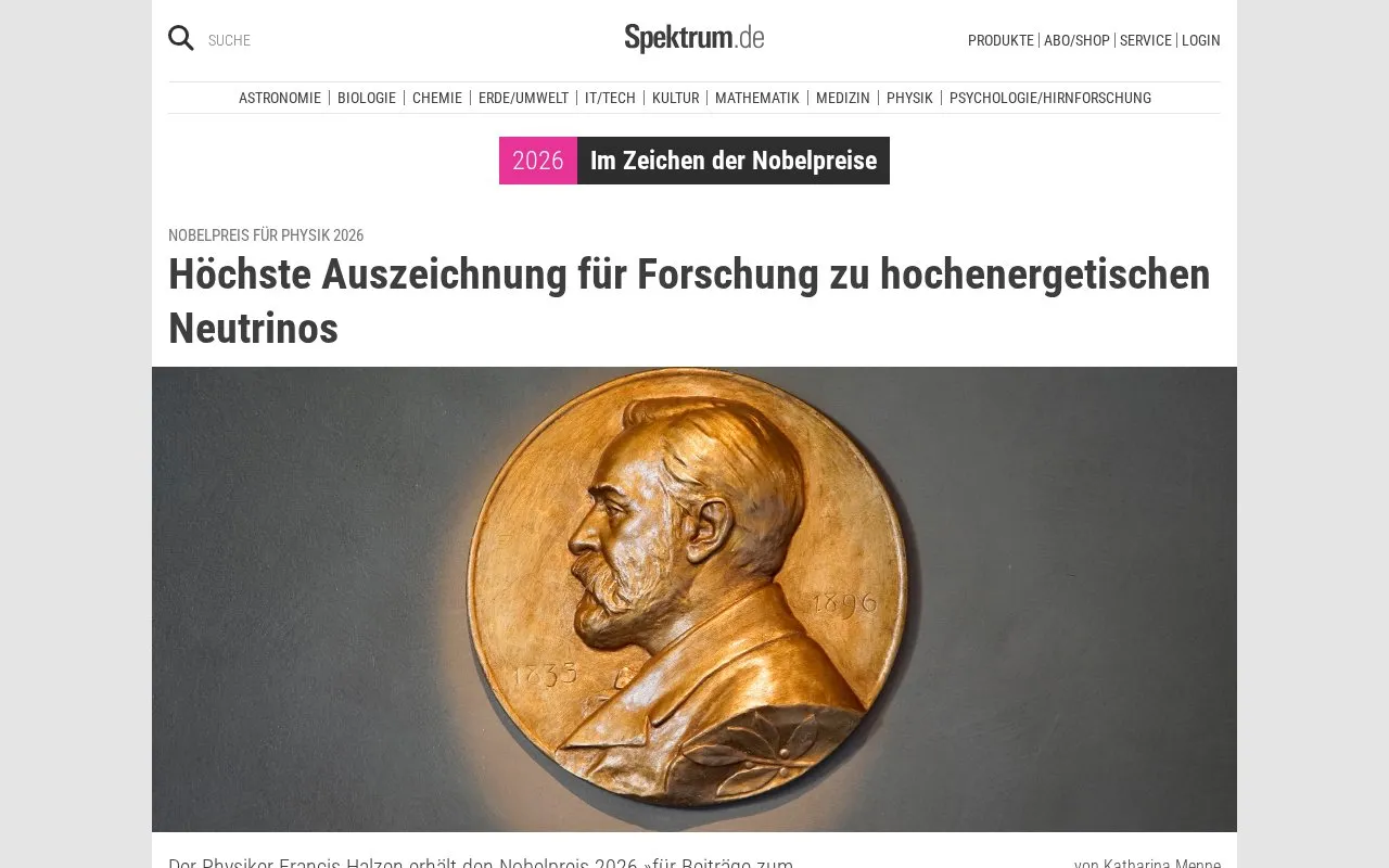 spektrum.de homepage screenshot