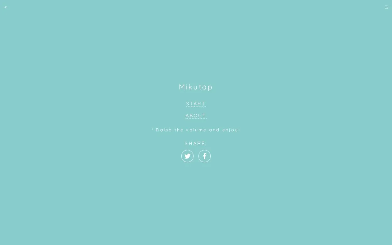 MikuTap homepage screenshot