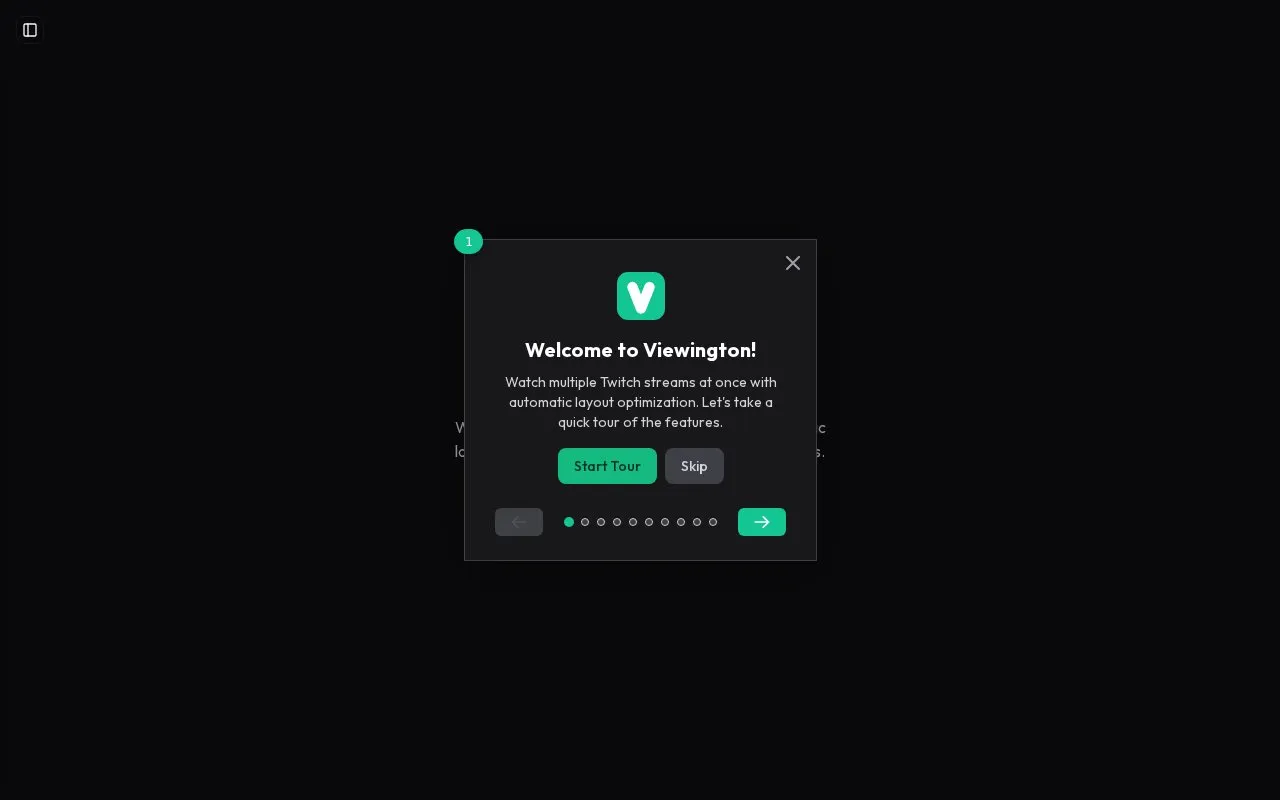 Viewington homepage screenshot