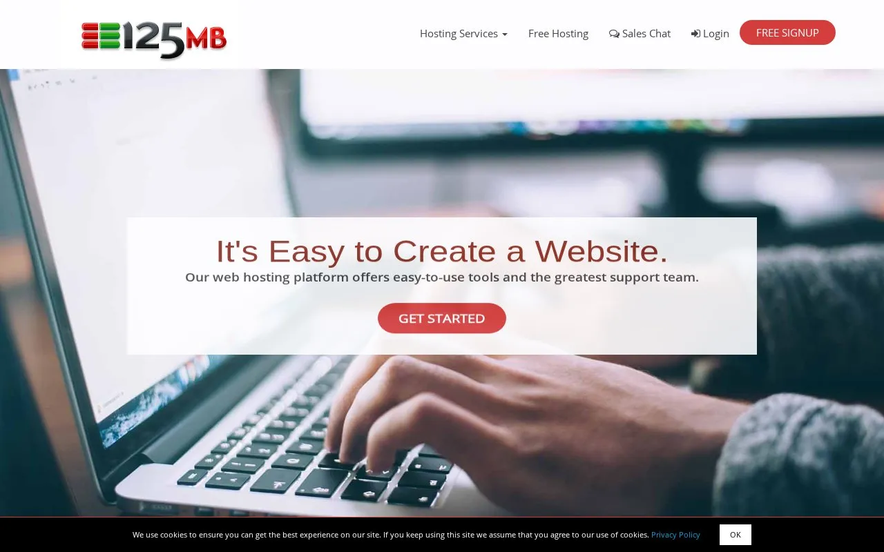 125mb.com homepage screenshot