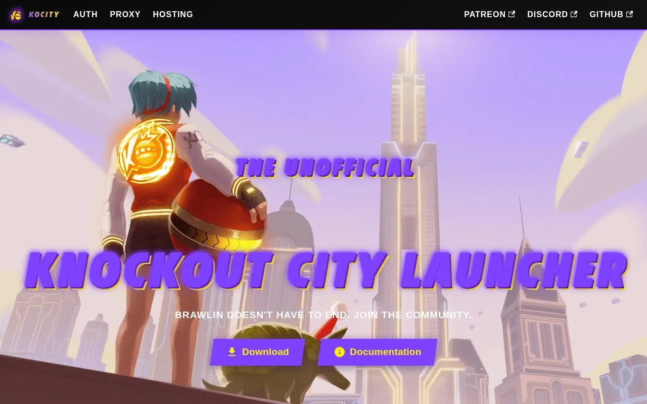 KOCity homepage screenshot