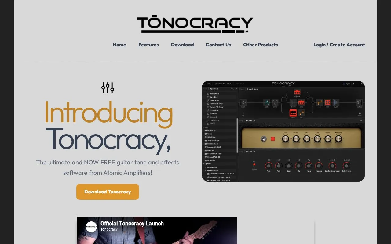 Tonocracy homepage screenshot