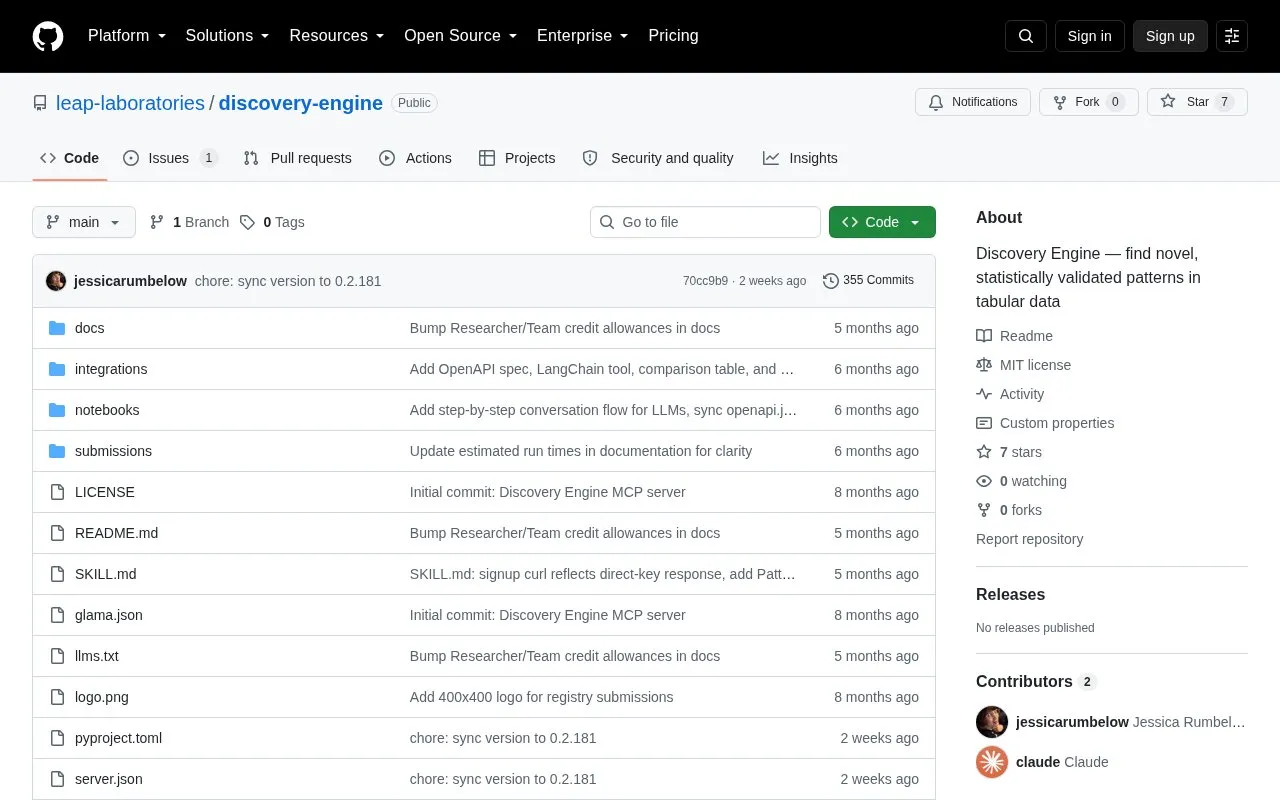 Disco homepage screenshot