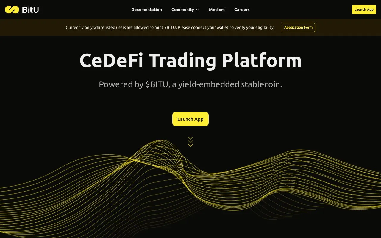 BitU Protocol homepage screenshot
