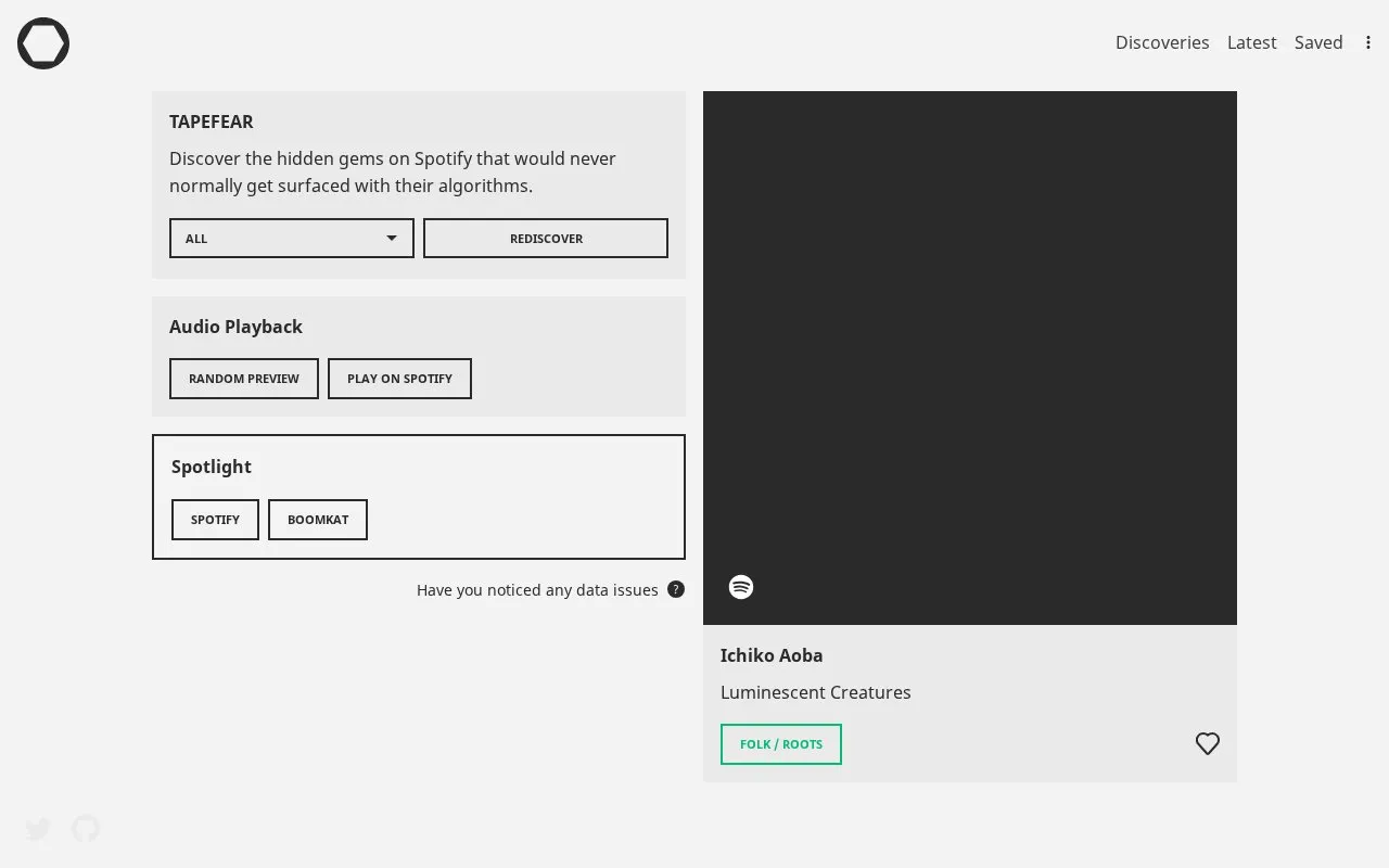 TapeFear homepage screenshot