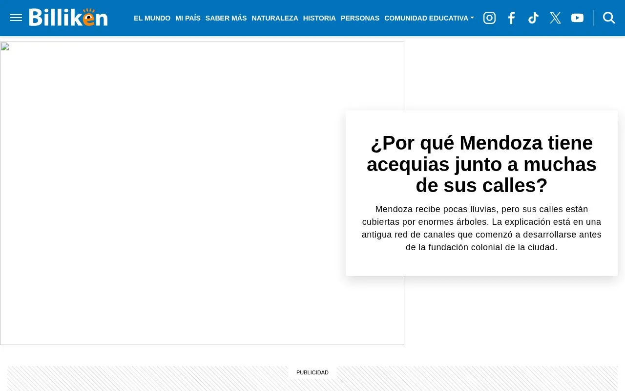 Billiken homepage screenshot
