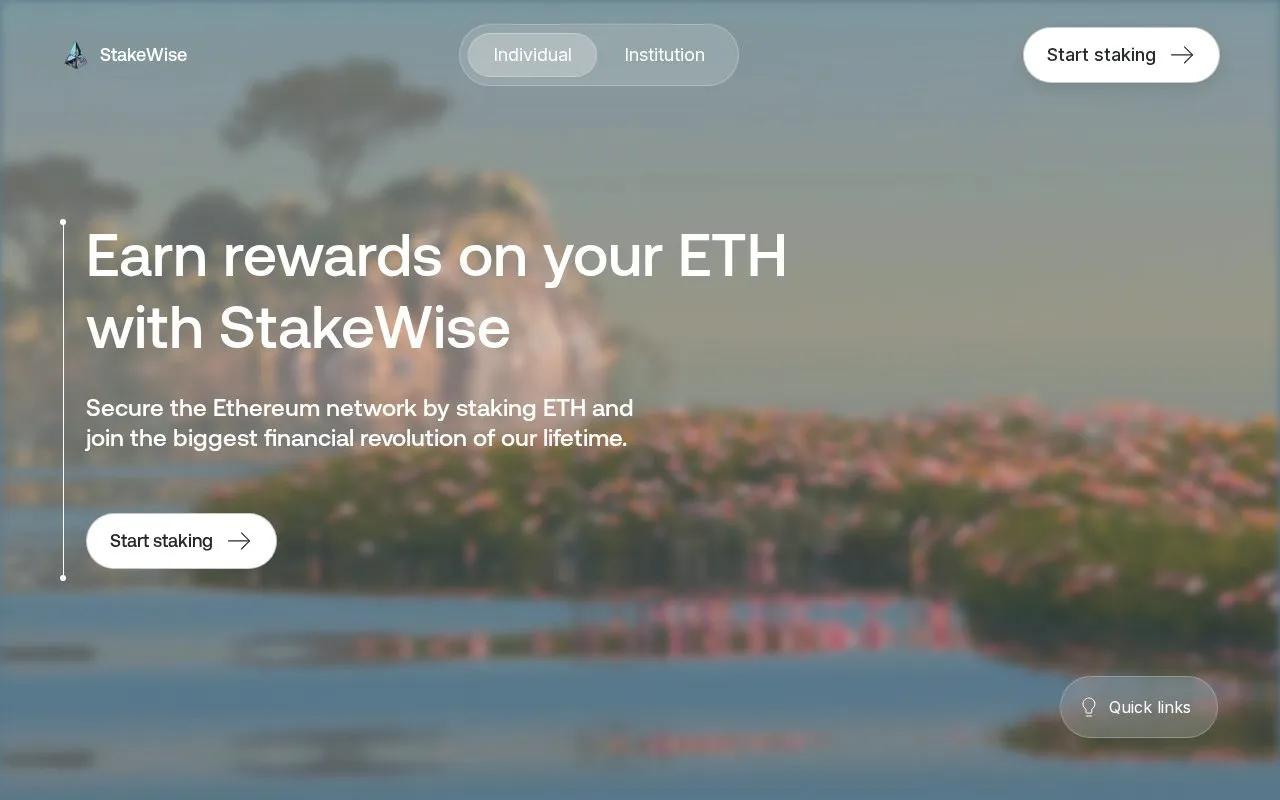 StakeWise V2 homepage screenshot