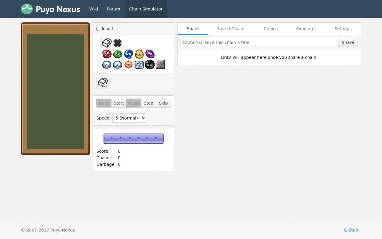 Puyonexus homepage screenshot