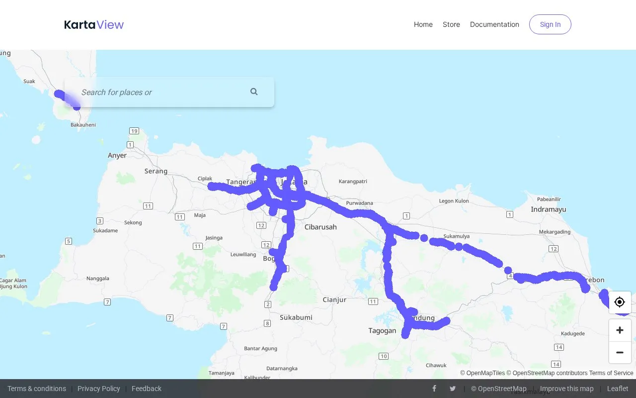 KartaView homepage screenshot
