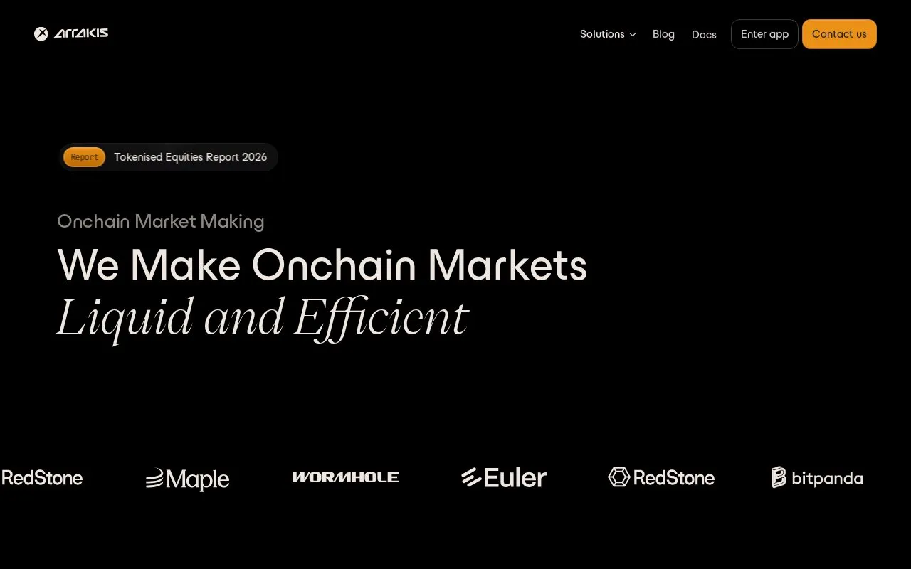 Arrakis Modular homepage screenshot