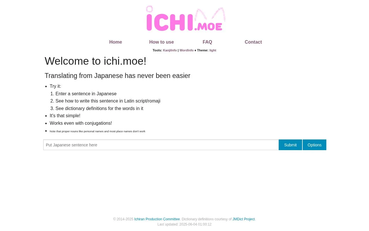 ichi.moe homepage screenshot