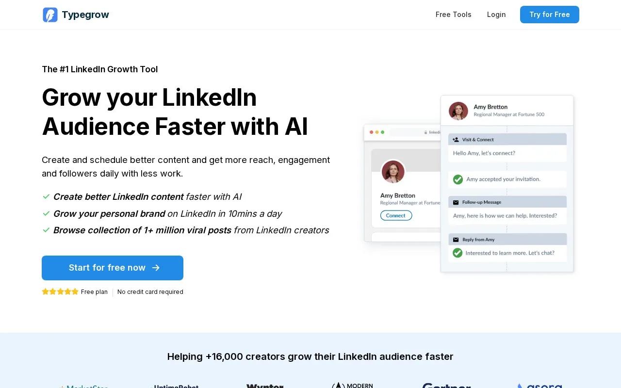 Typegrow homepage screenshot