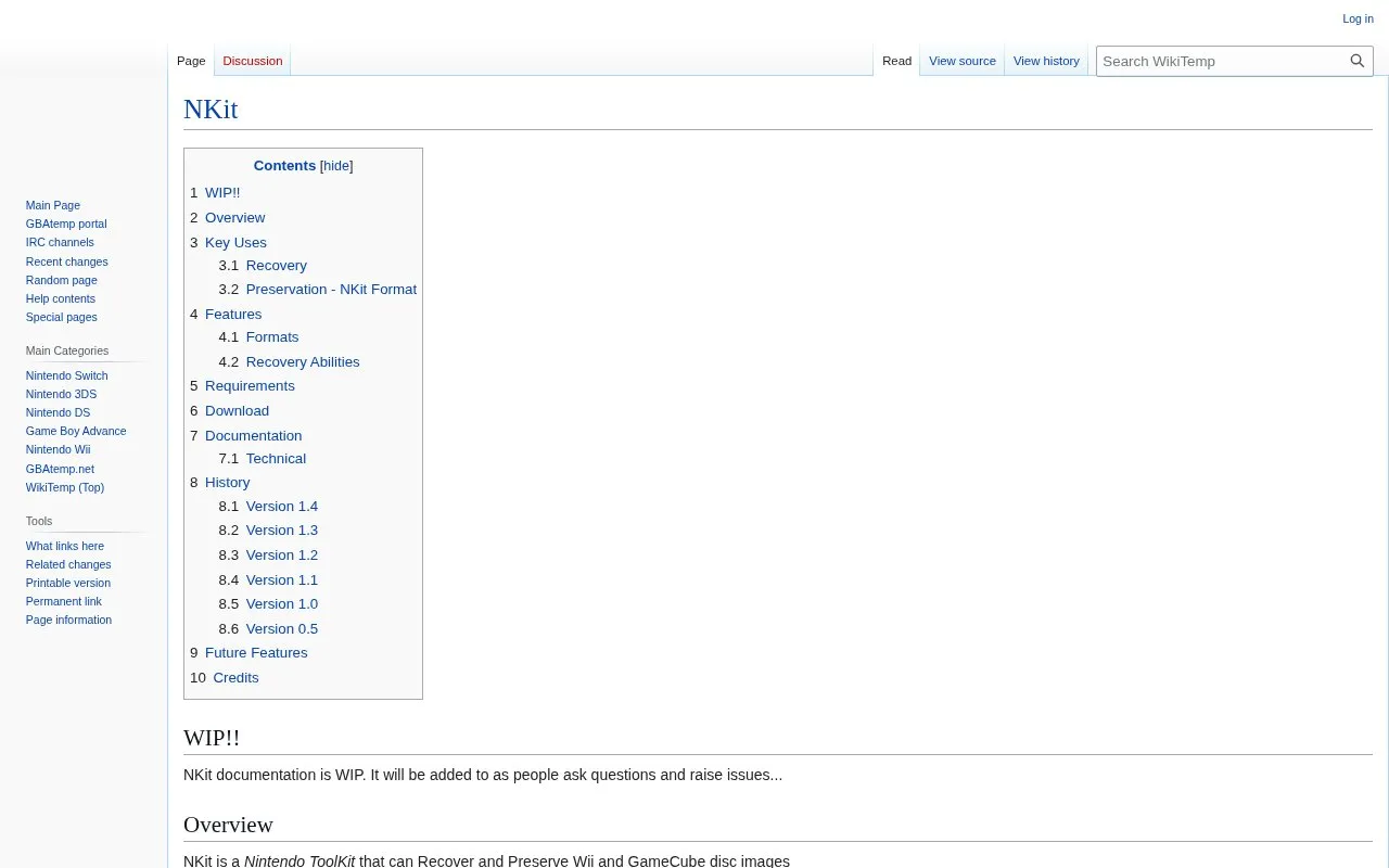 NKit homepage screenshot