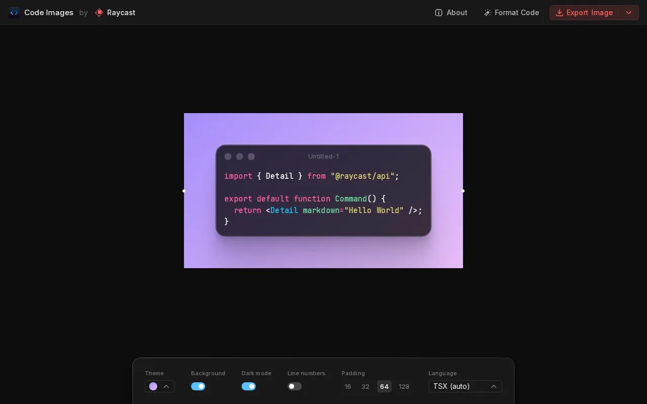 Ray homepage screenshot