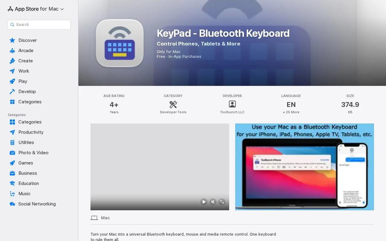 KeyPad homepage screenshot
