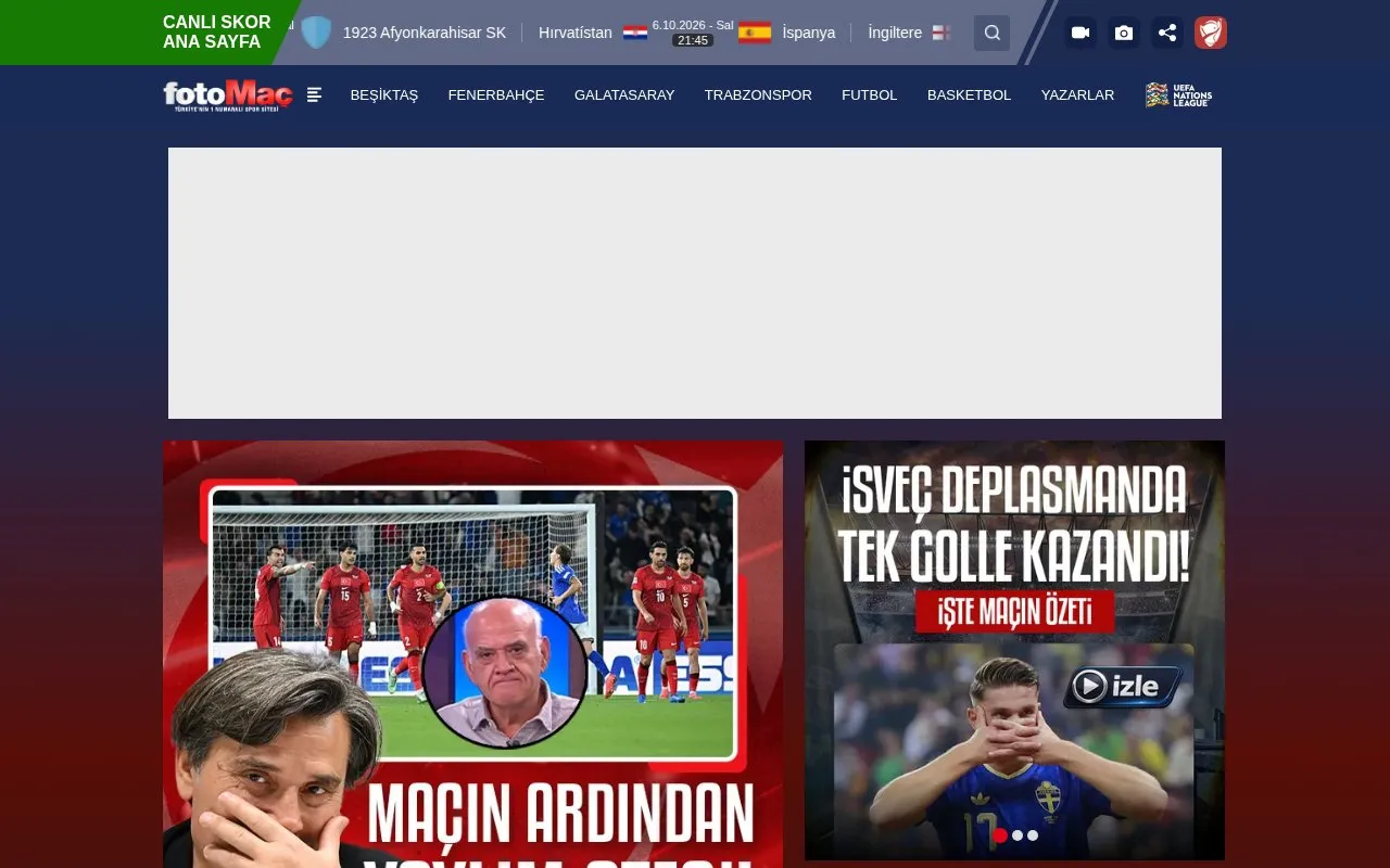 Fotomaç homepage screenshot