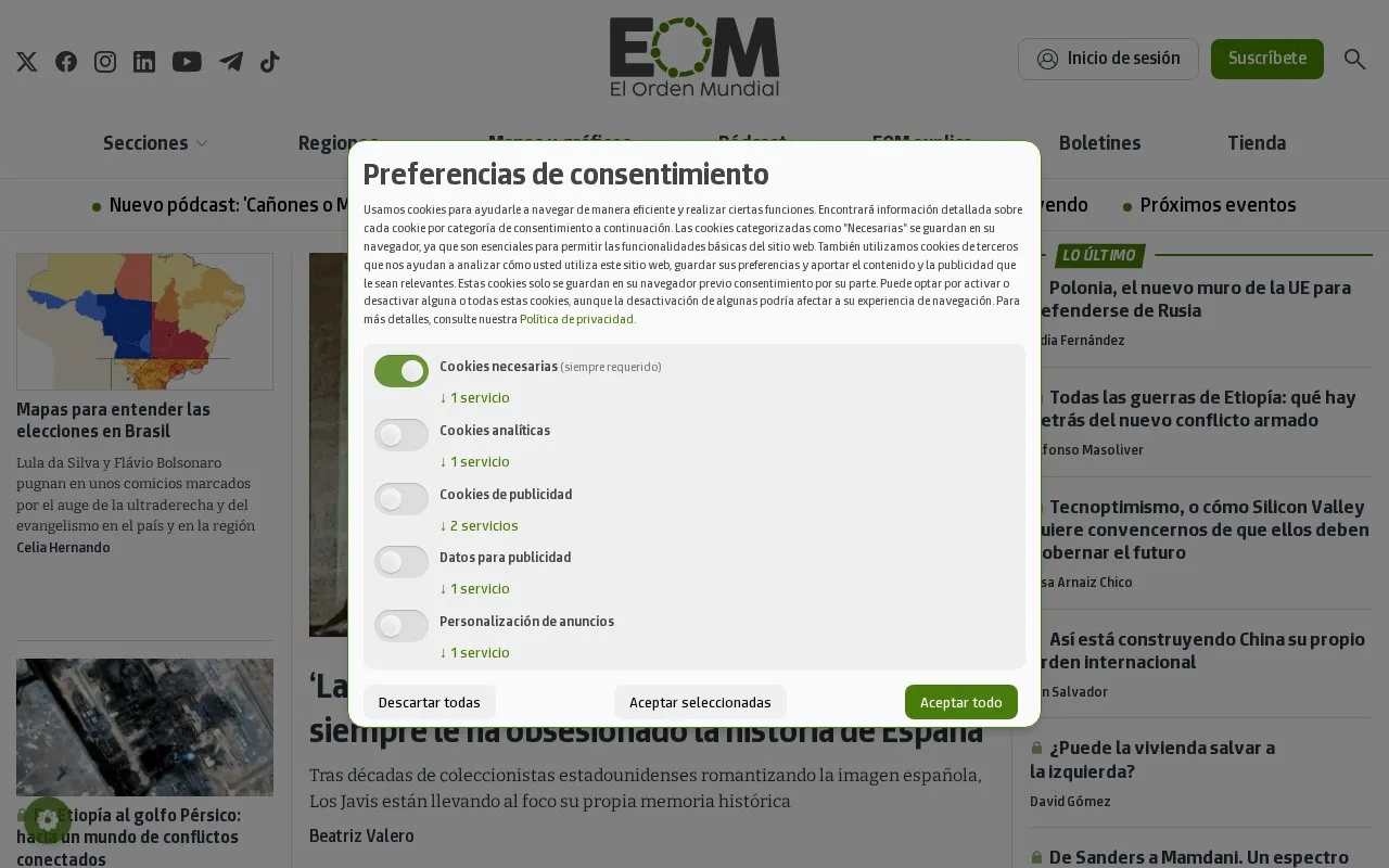 El Orden Mundial homepage screenshot