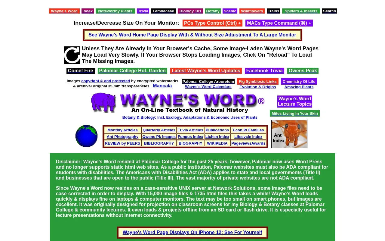 Wayne's Word homepage screenshot