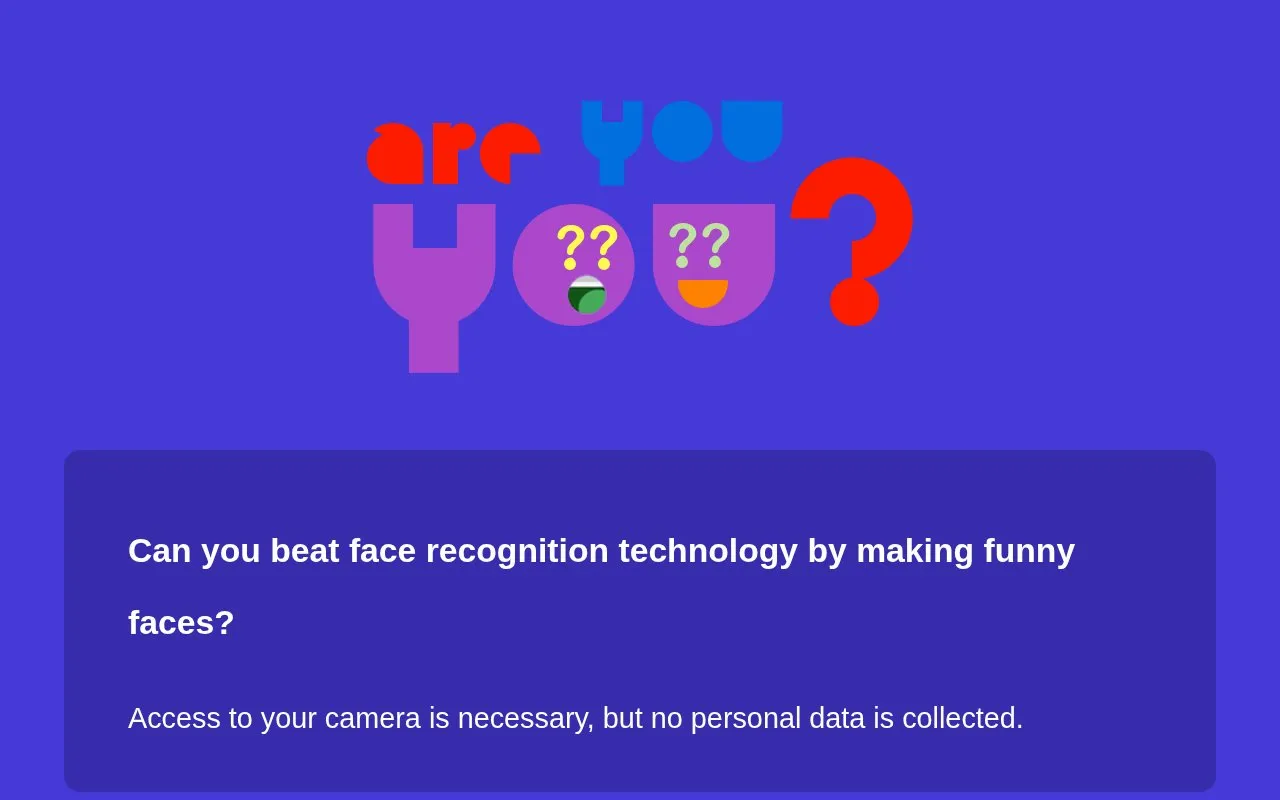 Are You You? homepage screenshot