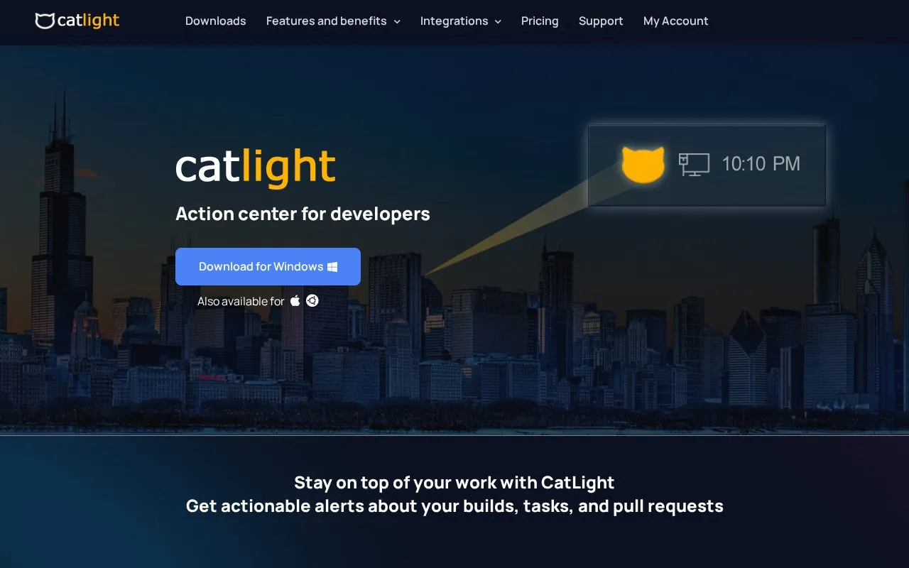 CatLight homepage screenshot
