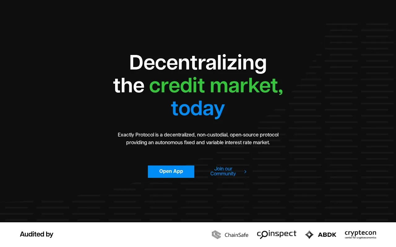 Exactly homepage screenshot
