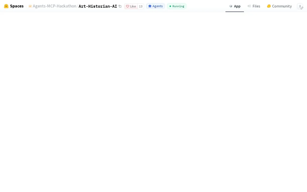AI Art Historian homepage screenshot