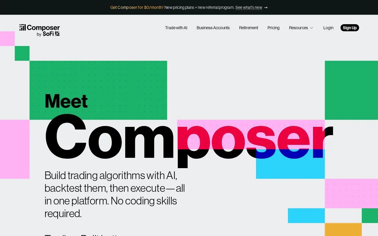 Composer homepage screenshot