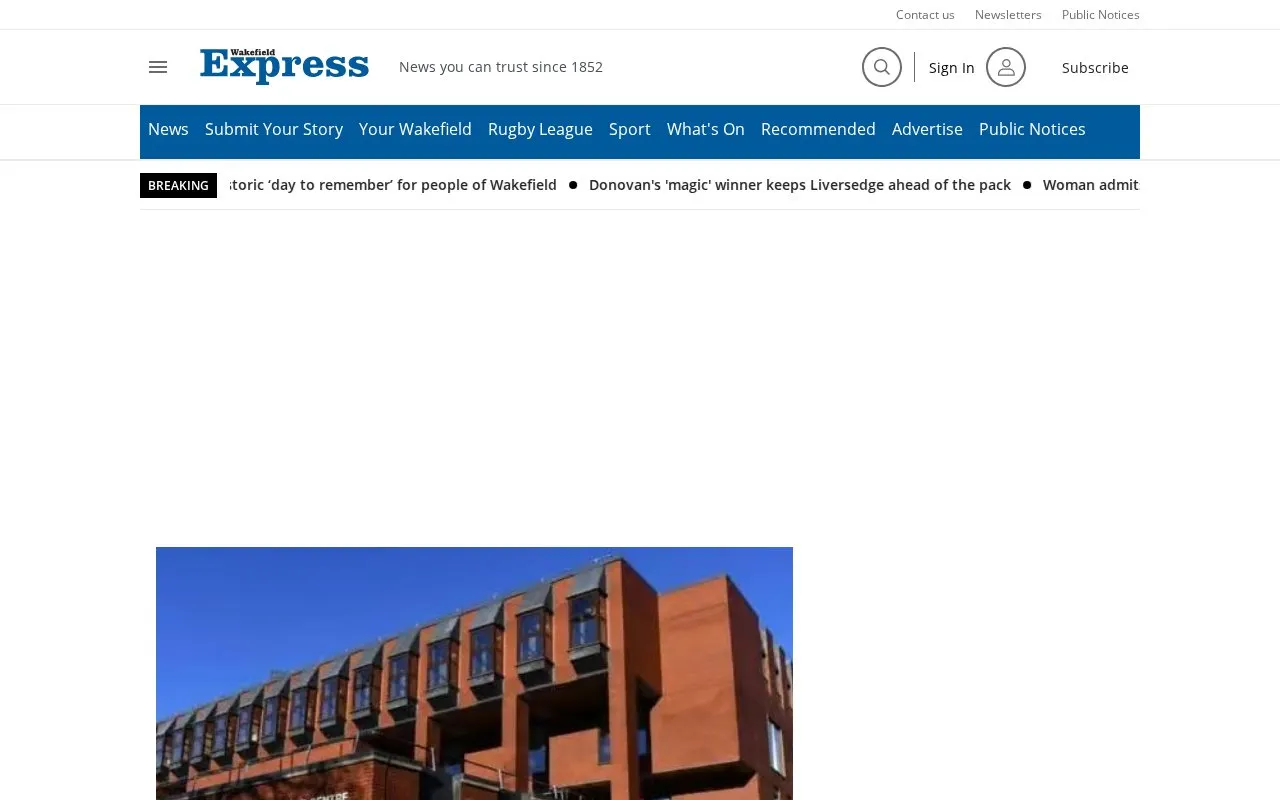 Wakefield Express homepage screenshot