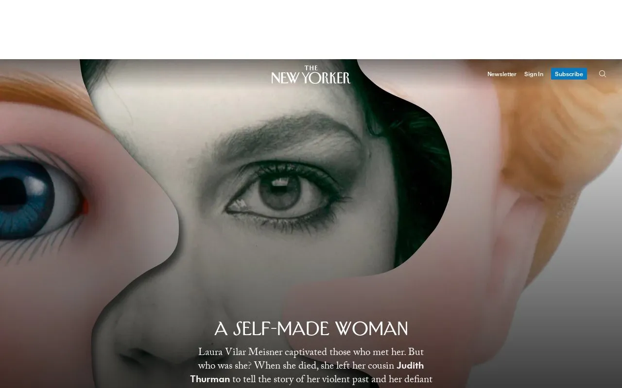 The New Yorker homepage screenshot