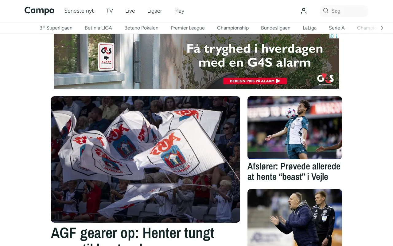 Campo homepage screenshot