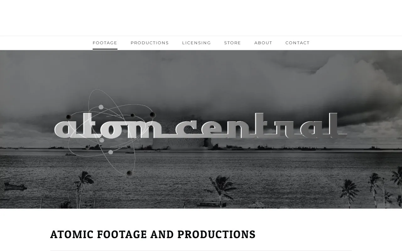 Atom Central homepage screenshot