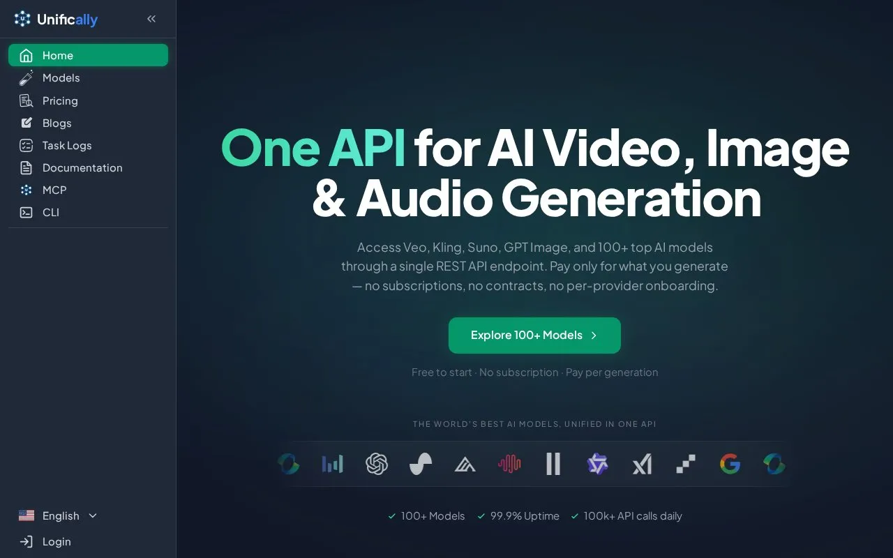 UnificAlly homepage screenshot