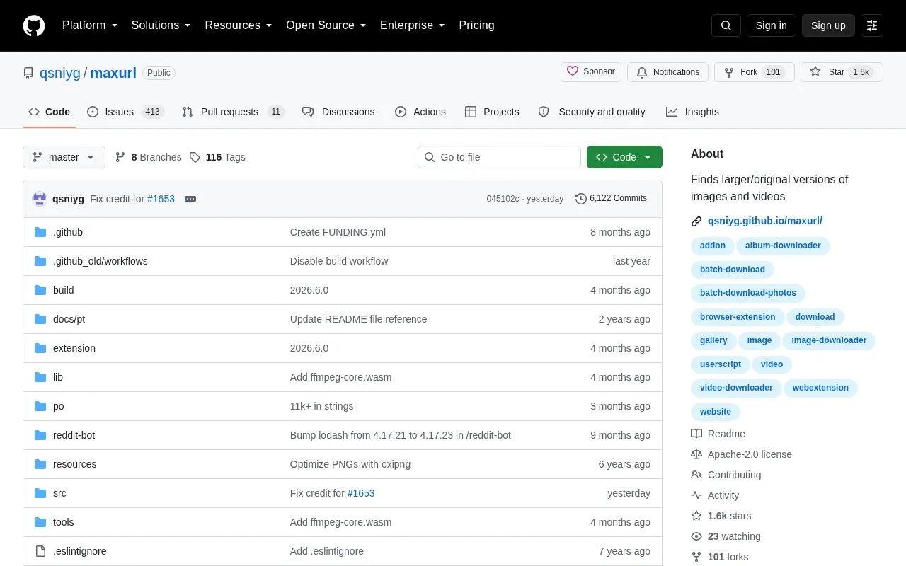 Maxurl homepage screenshot