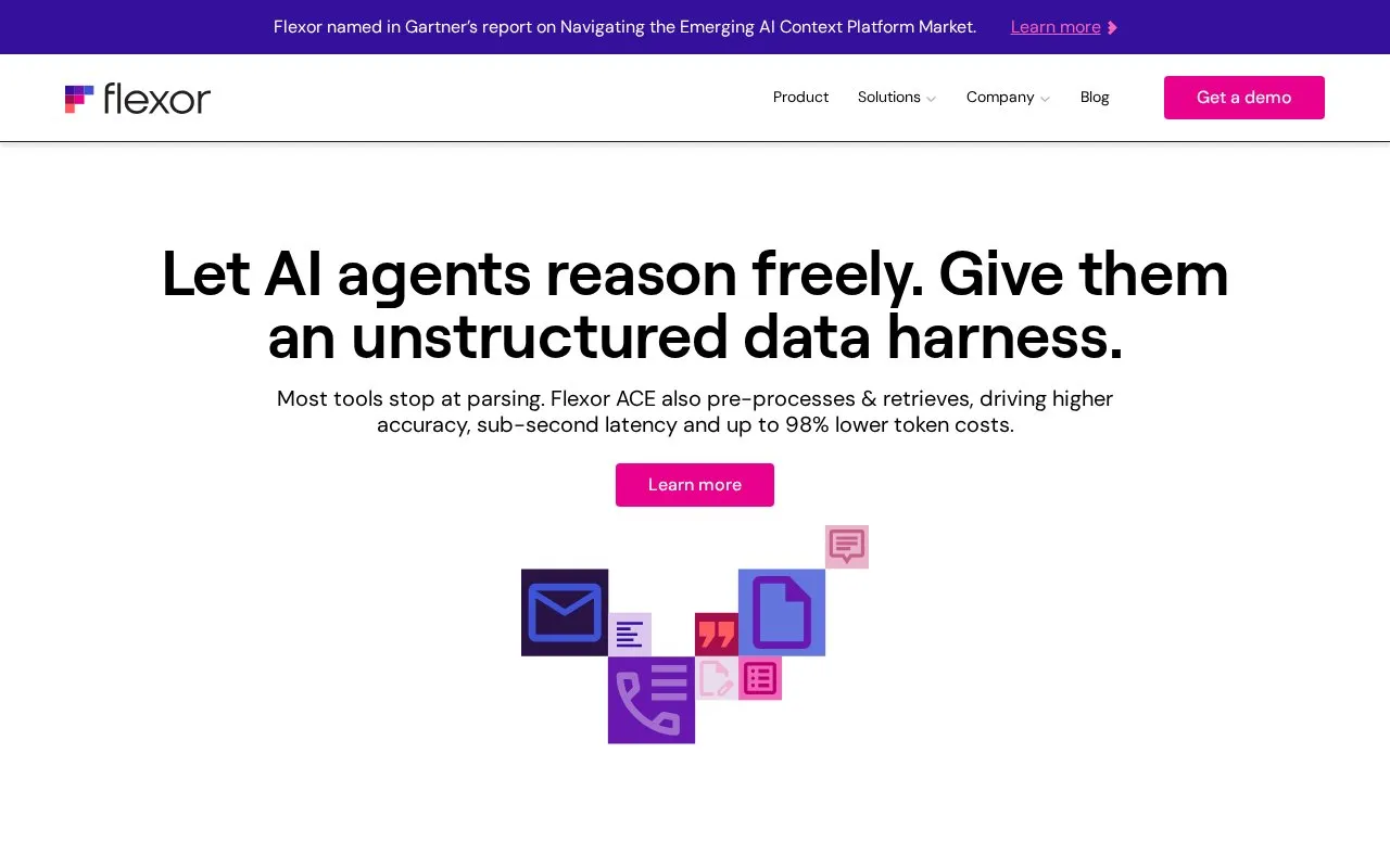 Flexor homepage screenshot