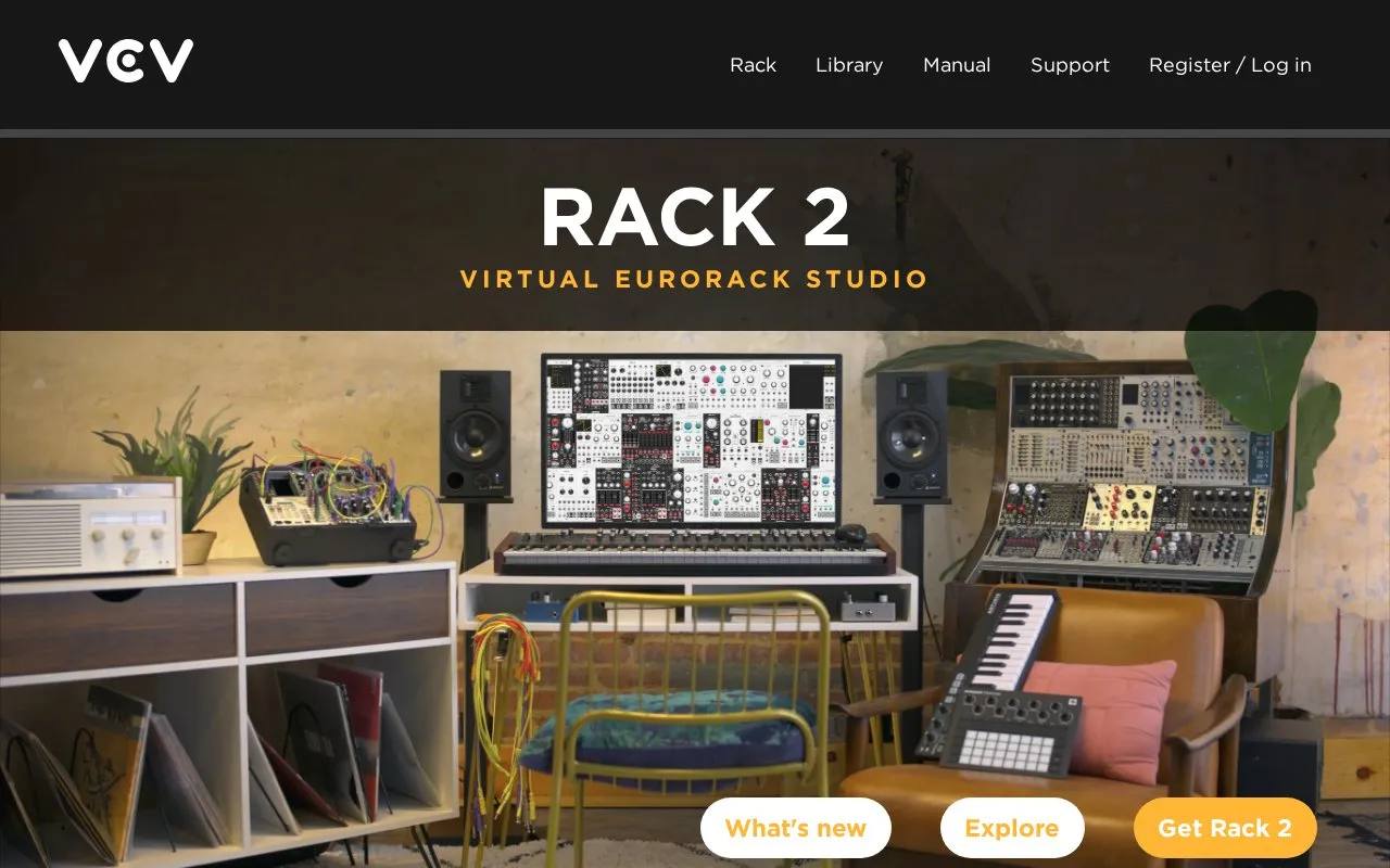 VCV Rack 2 homepage screenshot