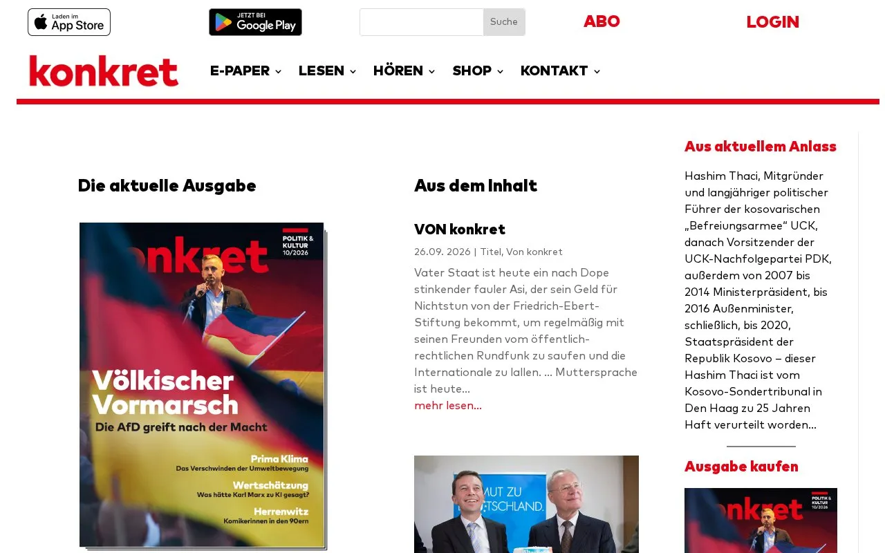 konkret homepage screenshot