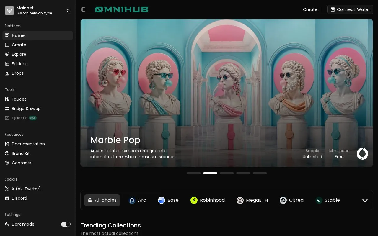 OmniHub homepage screenshot