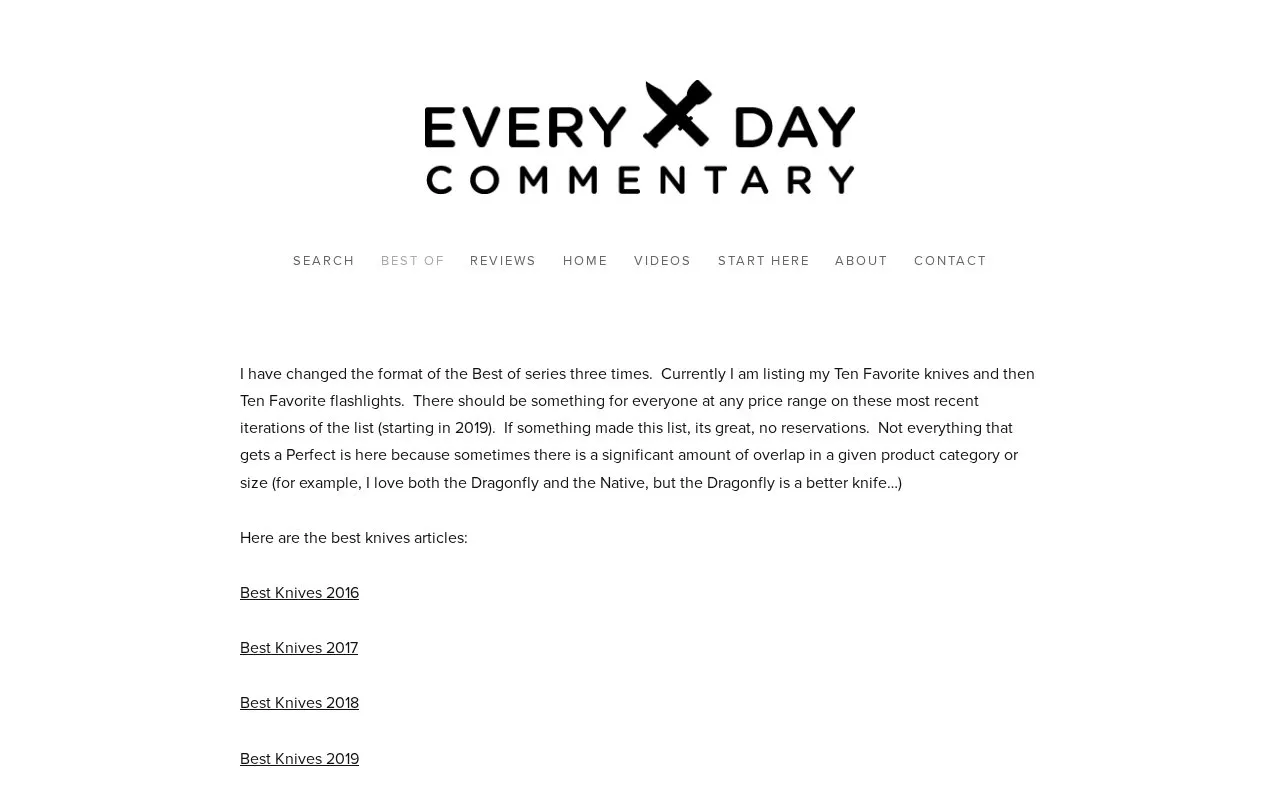 Everyday Commentary homepage screenshot