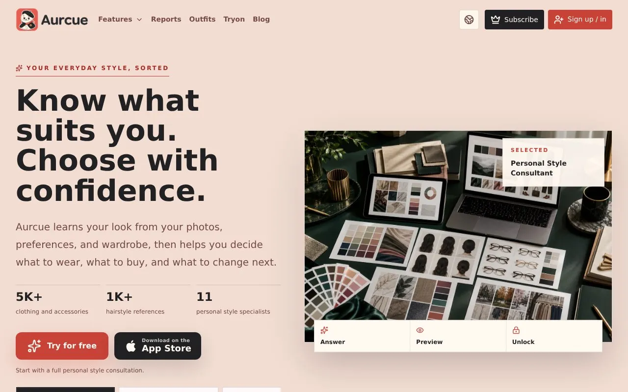 Aurcue homepage screenshot