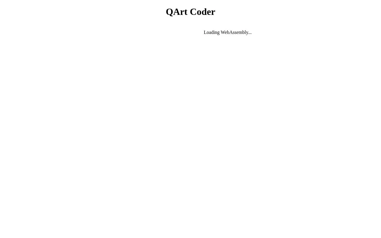 QArt Coder homepage screenshot