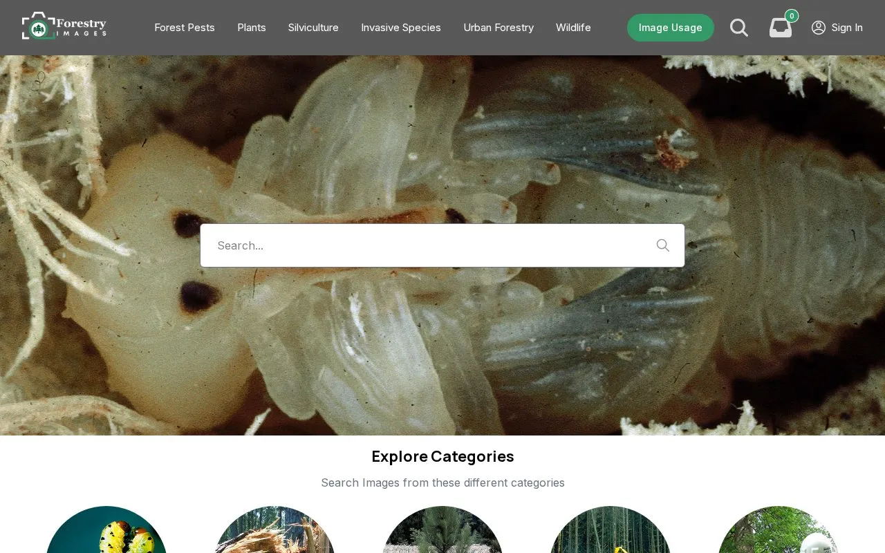 Forestry Images homepage screenshot